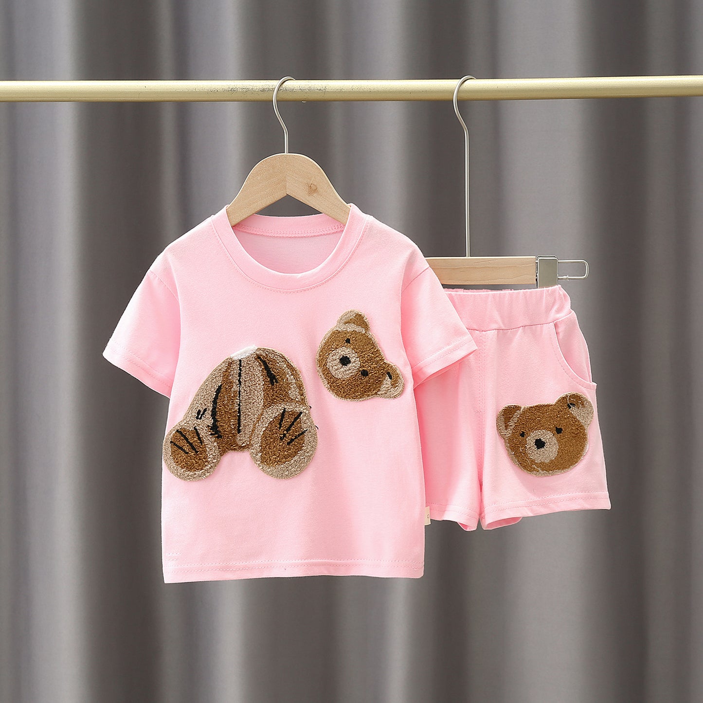 Boy And Girl Cartoon Cotton Short Sleeve T-shirt