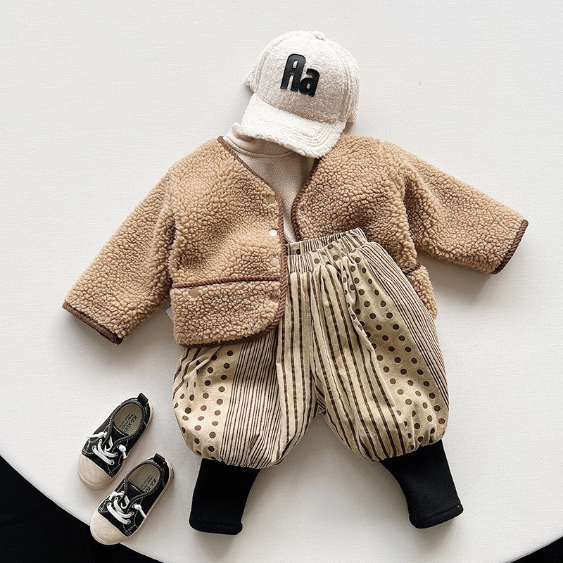 Children's Fur Coat Boys And Girls Plush Jacket