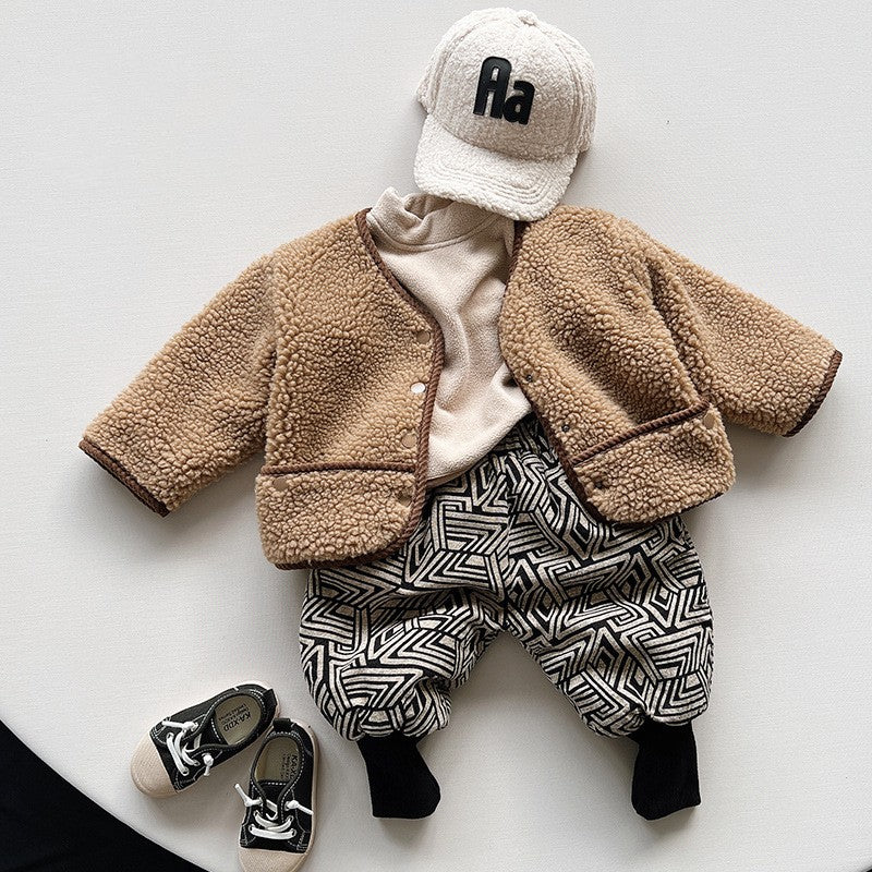 Children's Fur Coat Boys And Girls Plush Jacket