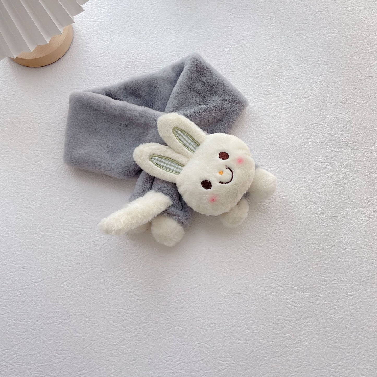 Warm Plush Children Cross Rabbit Scarf
