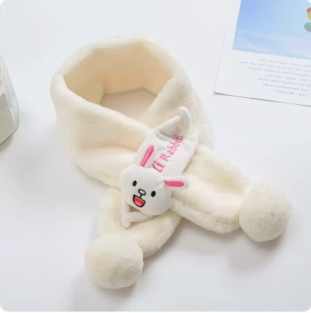 Warm Plush Children Cross Rabbit Scarf