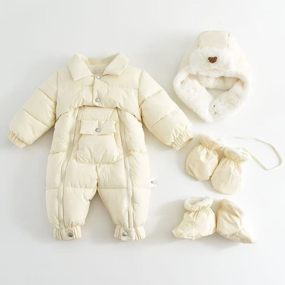 Baby Cotton-padded Thicken Crawler Suit Baby Children Romper