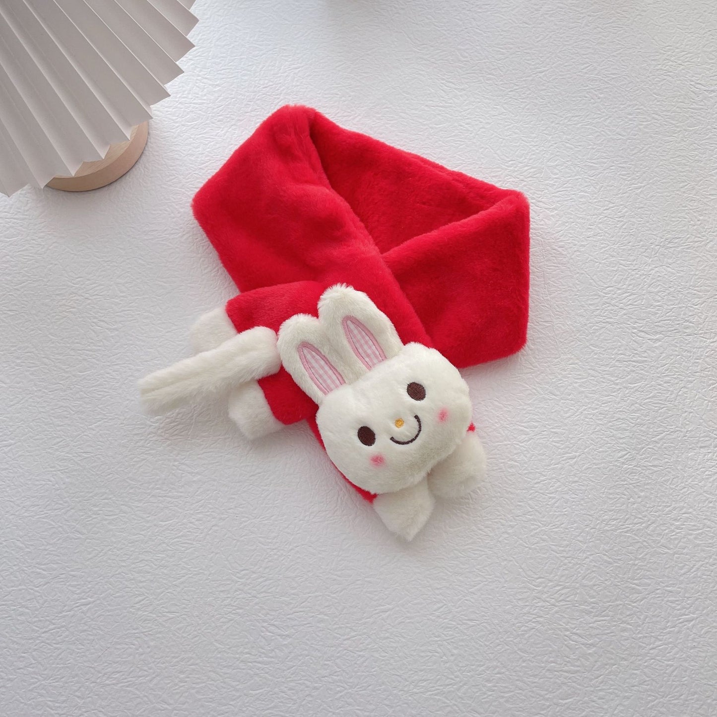 Warm Plush Children Cross Rabbit Scarf
