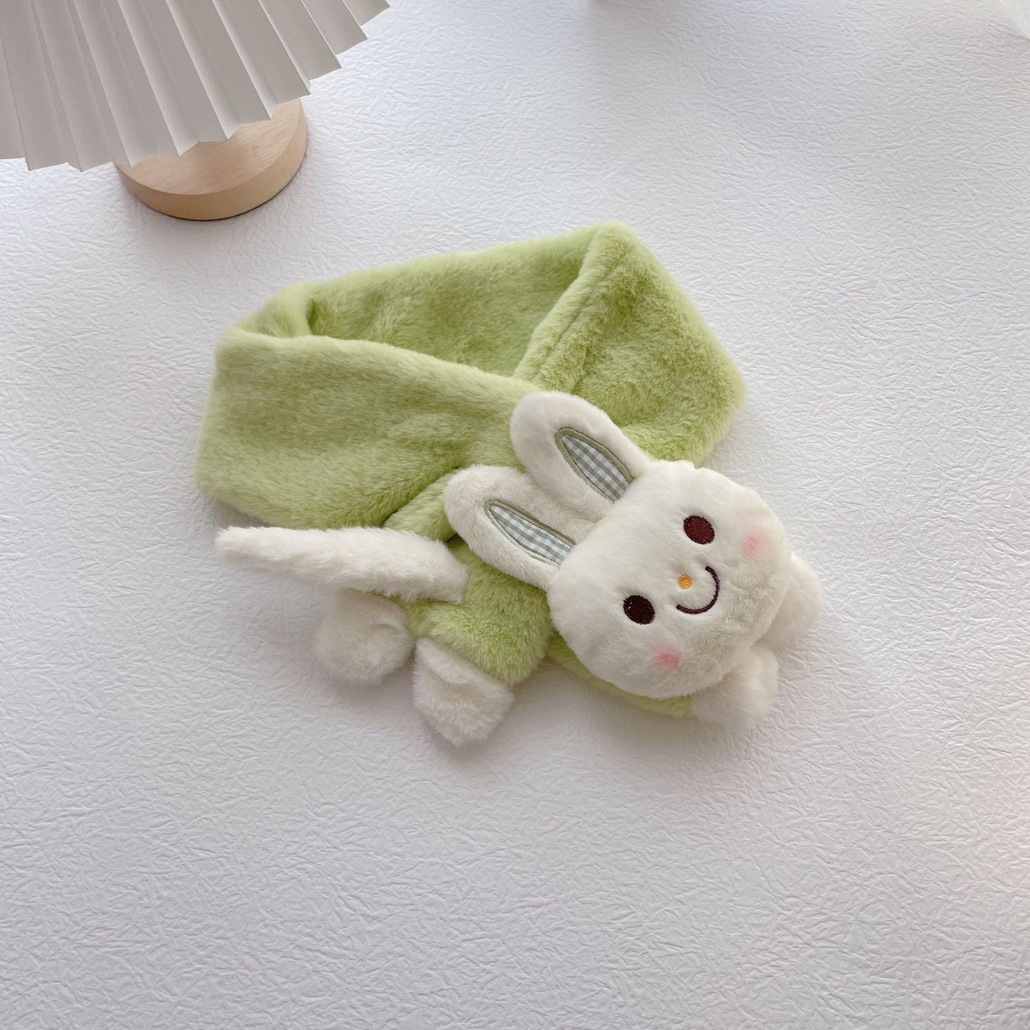 Warm Plush Children Cross Rabbit Scarf