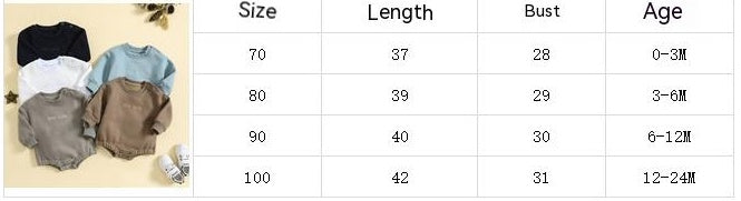 Infant Jumpsuit Solid Color Loose Long Sleeves Onesie