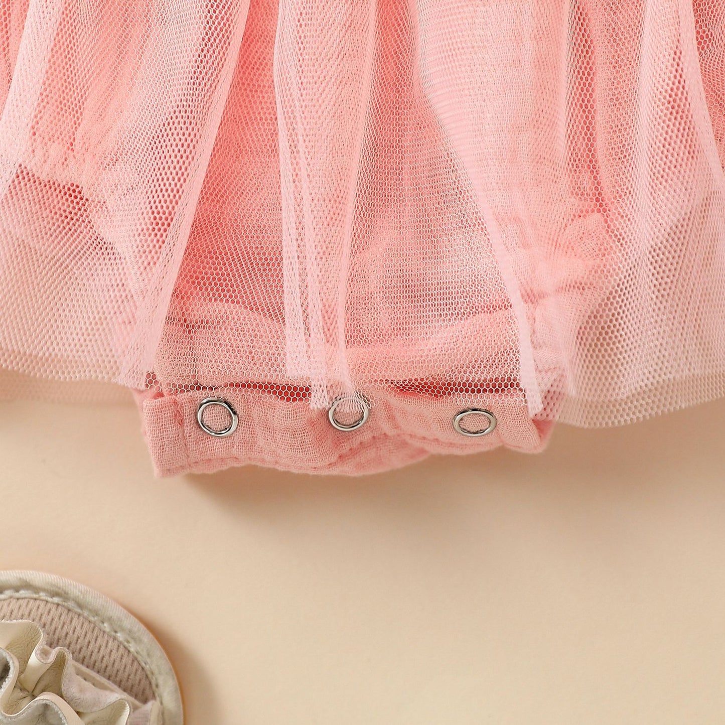 Towel Embroidery Mesh Slip Dress Bowknot Headband Two-piece Set