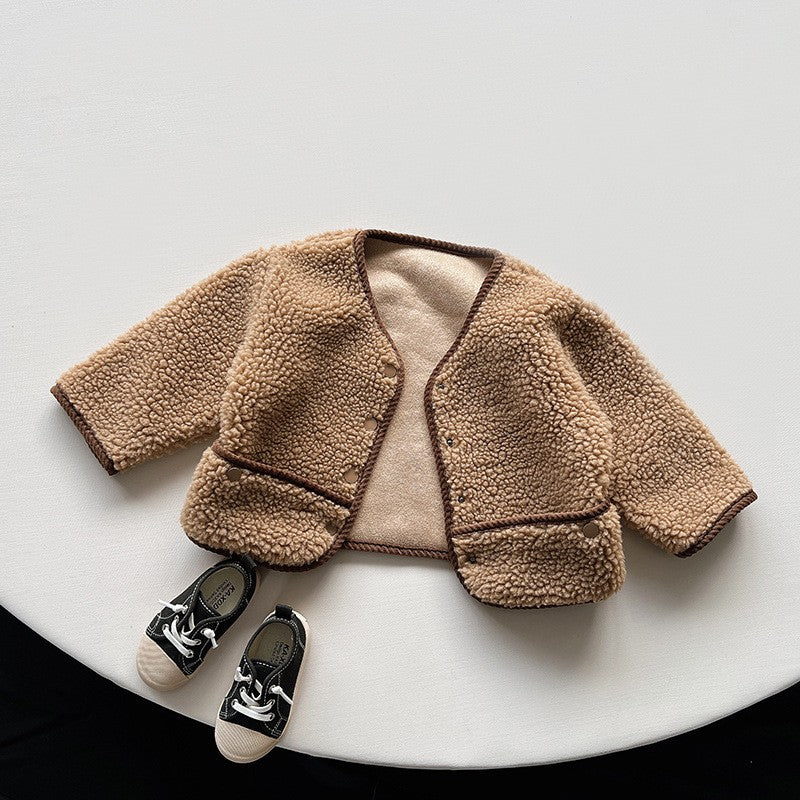 Children's Fur Coat Boys And Girls Plush Jacket