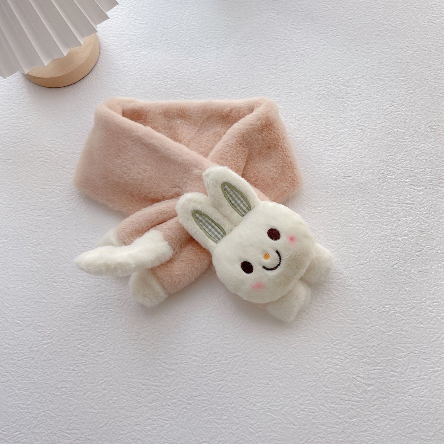 Warm Plush Children Cross Rabbit Scarf